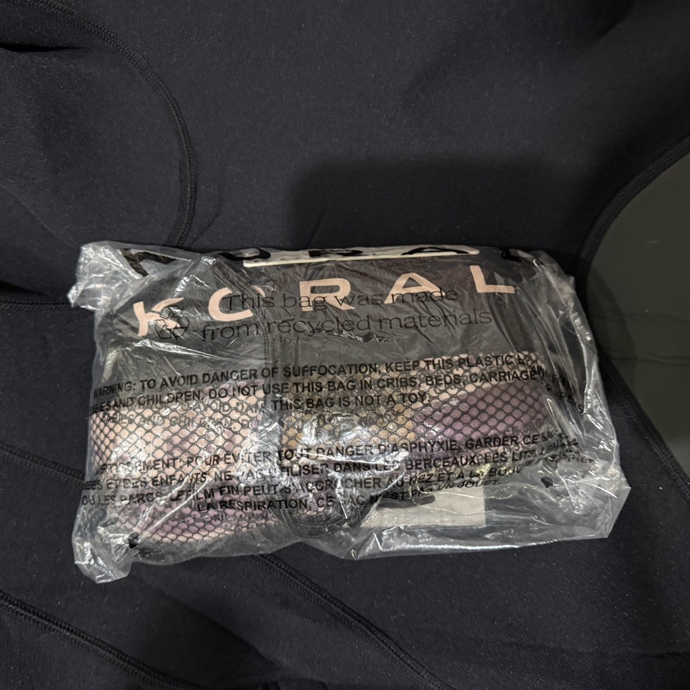 Koral Black and Pink Mesh Activewear Weights